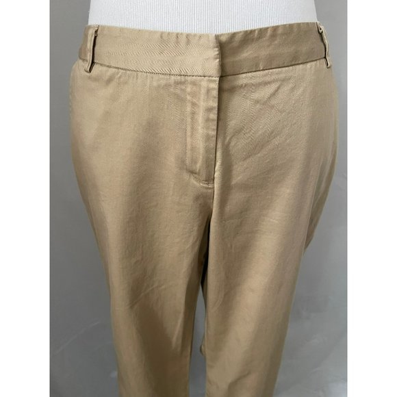 Grace Elements Petite Khaki Roll Bottom Capri Pants - Picture 2 of 11